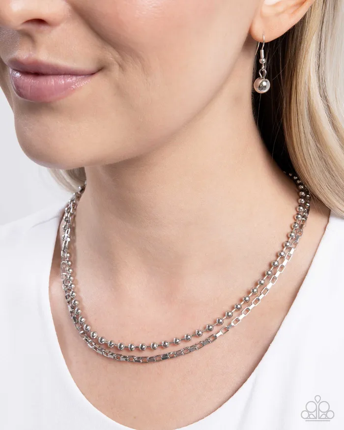 Paparazzi Accessories Necklaces Laidback Layers Silver Necklace Jewelry by Bretta Paparazzi Accessories Necklaces Laidback Layers Silver Necklace Jewelry by Bretta