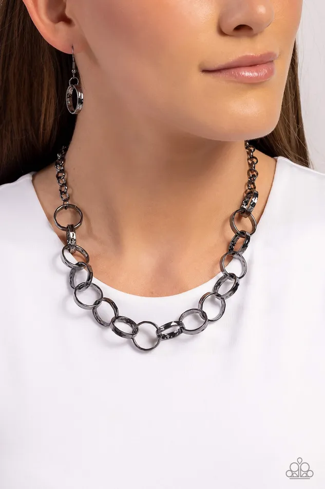 Paparazzi Accessories Necklaces Metro Medley Black Necklace Jewelry by Bretta