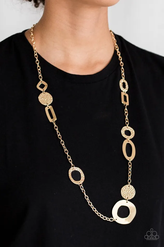 Paparazzi Accessories Necklaces Paparazzi AccessoriesMetro Scene Gold Necklace