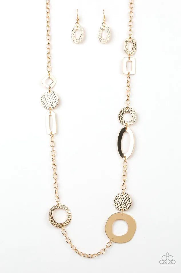 Paparazzi Accessories Necklaces Paparazzi AccessoriesMetro Scene Gold Necklace