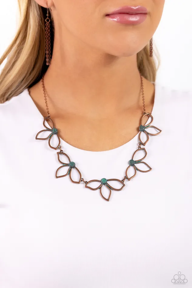 Paparazzi Accessories Necklaces Petal Pageantry Copper Necklace Jewelry by Bretta Paparazzi Accessories Necklaces Petal Pageantry Copper Necklace Jewelry by Bretta