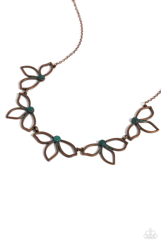 Paparazzi Accessories Necklaces Petal Pageantry Copper Necklace Jewelry by Bretta