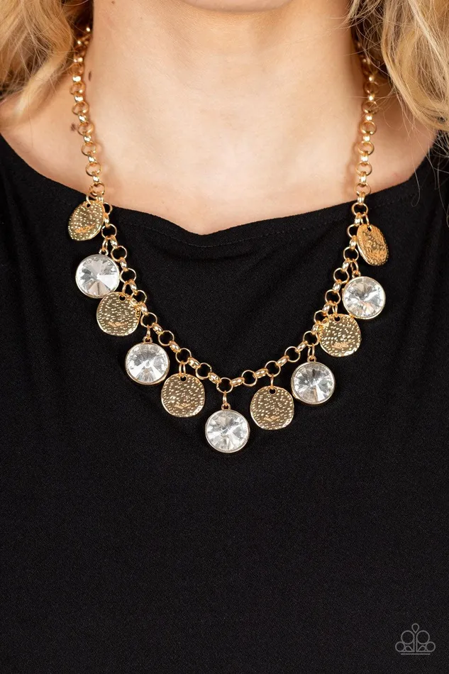 Paparazzi Accessories Necklaces Spot On Sparkle Gold Necklace Jewelry by Bretta