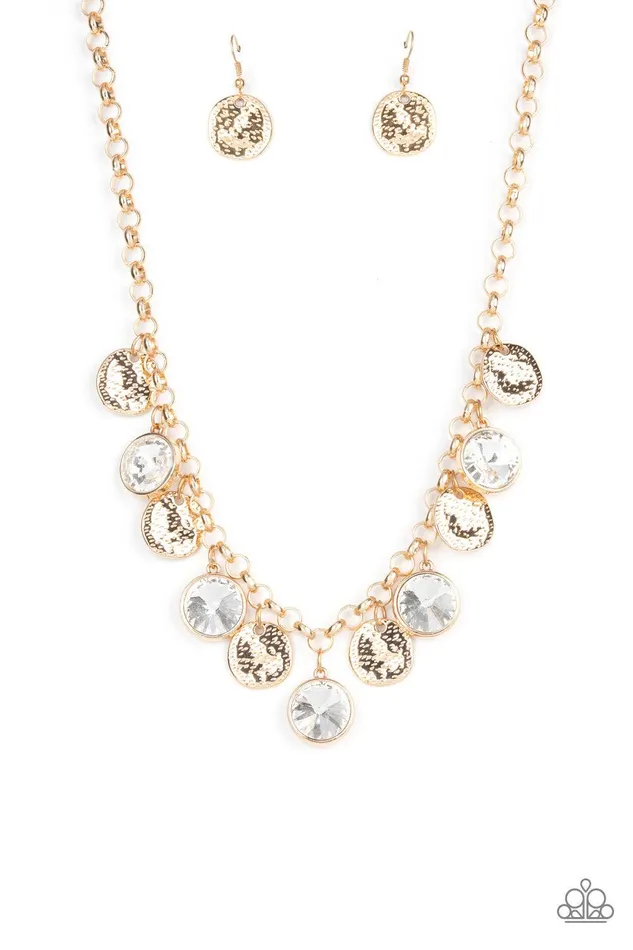 Paparazzi Accessories Necklaces Spot On Sparkle Gold Necklace Jewelry by Bretta