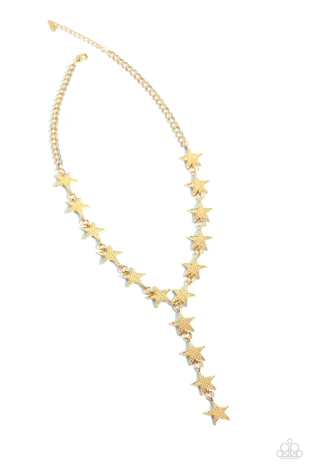 Paparazzi Accessories Reach for the Stars Gold Necklace Jewelry by Bretta Necklaces