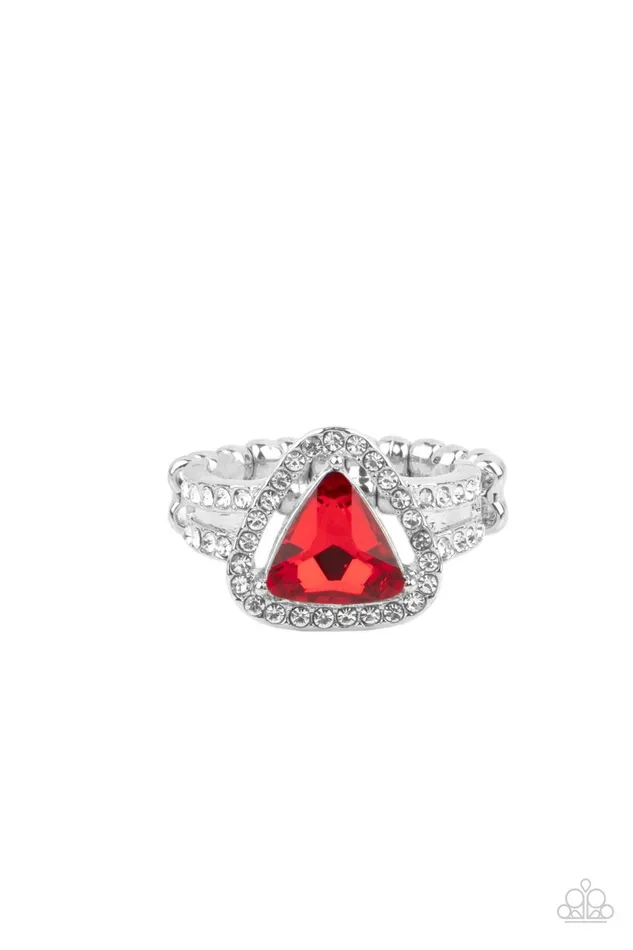 Paparazzi Accessories Rings Elevated Engagement Red Ring Jewelry by Bretta