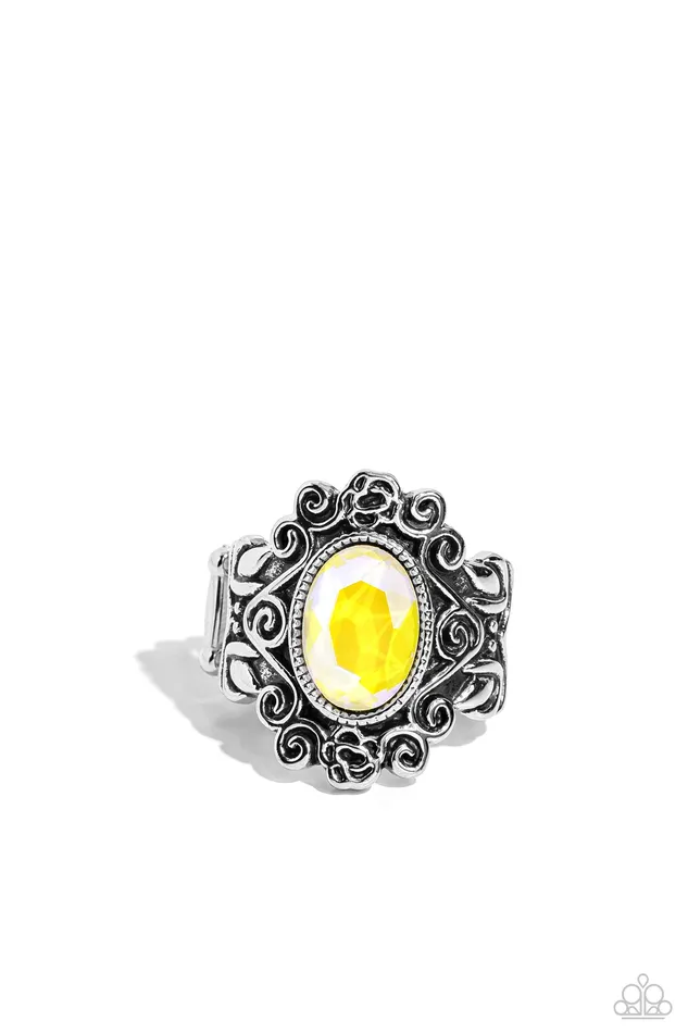 Paparazzi Accessories Rings Fairytale Fanatic Yellow Ring Jewelry by Bretta