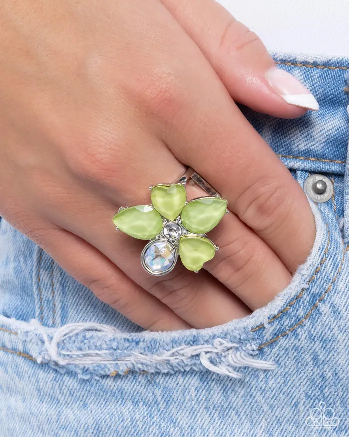 Paparazzi Accessories Rings Fanciful Feature Green Ring Jewelry by Bretta