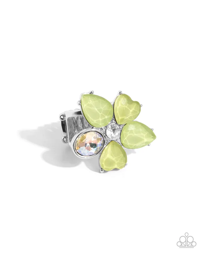 Paparazzi Accessories Rings Fanciful Feature Green Ring Jewelry by Bretta