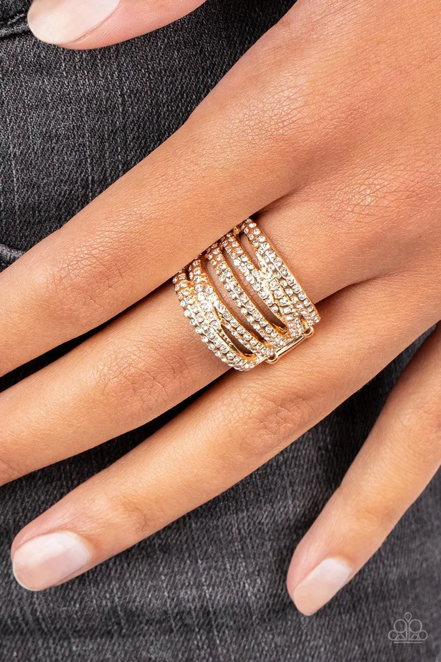Paparazzi Accessories Rings KnockOut Opulence Gold Ring Jewelry by Bretta