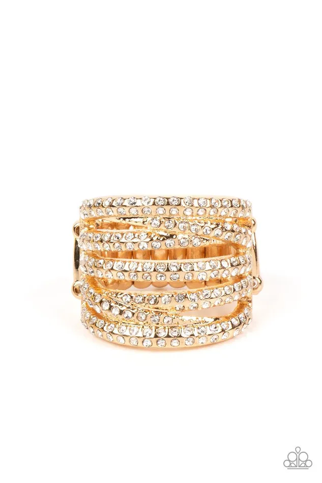 Paparazzi Accessories Rings KnockOut Opulence Gold Ring Jewelry by Bretta