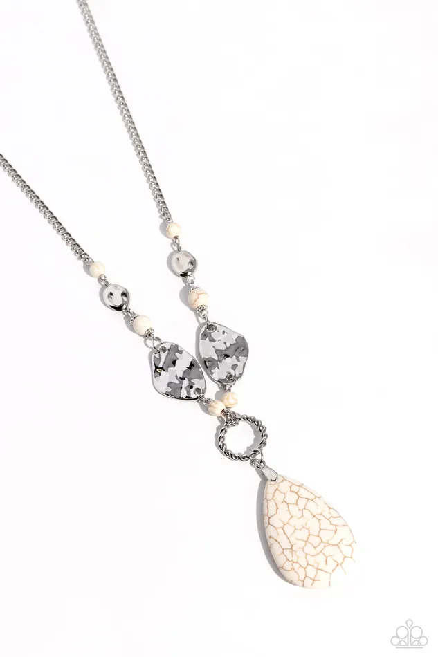 Paparazzi Accessories Sagebrush Sanctuary White Necklace Jewelry by Bretta Necklaces