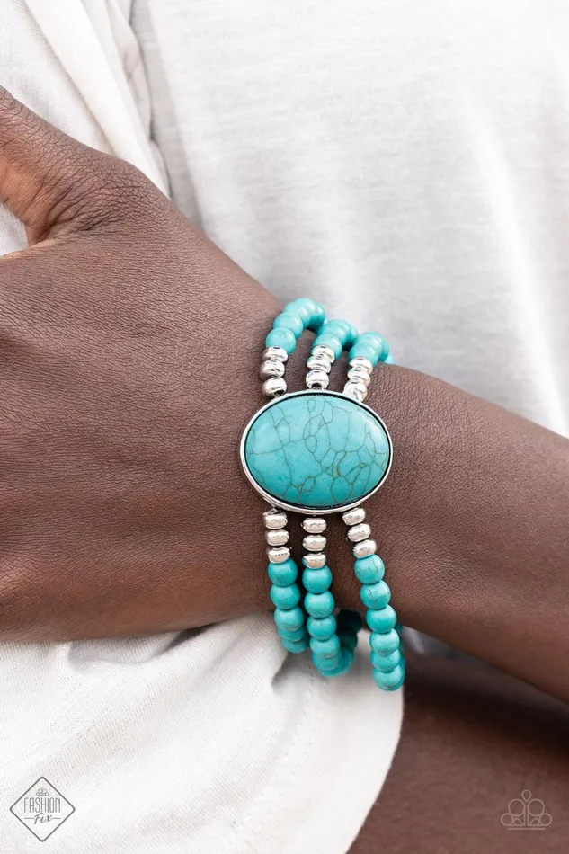 Paparazzi Accessories Stone Pools Blue Bracelet Jewelry by Bretta Bracelets