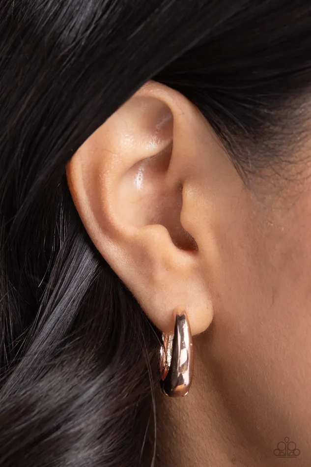 Paparazzi Accessories Streamlined Status Rose Gold Hoop Earrings Jewelry by Bretta Earrings Paparazzi Accessories Streamlined Status Rose Gold Hoop Earrings Jewelry by Bretta Earrings
