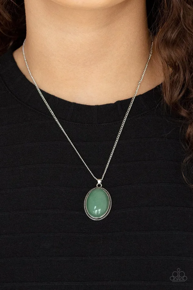 Paparazzi Accessories Tranquil Talisman Green Necklace Jewelry by Bretta Necklaces Paparazzi Accessories Tranquil Talisman Green Necklace Jewelry by Bretta Necklaces
