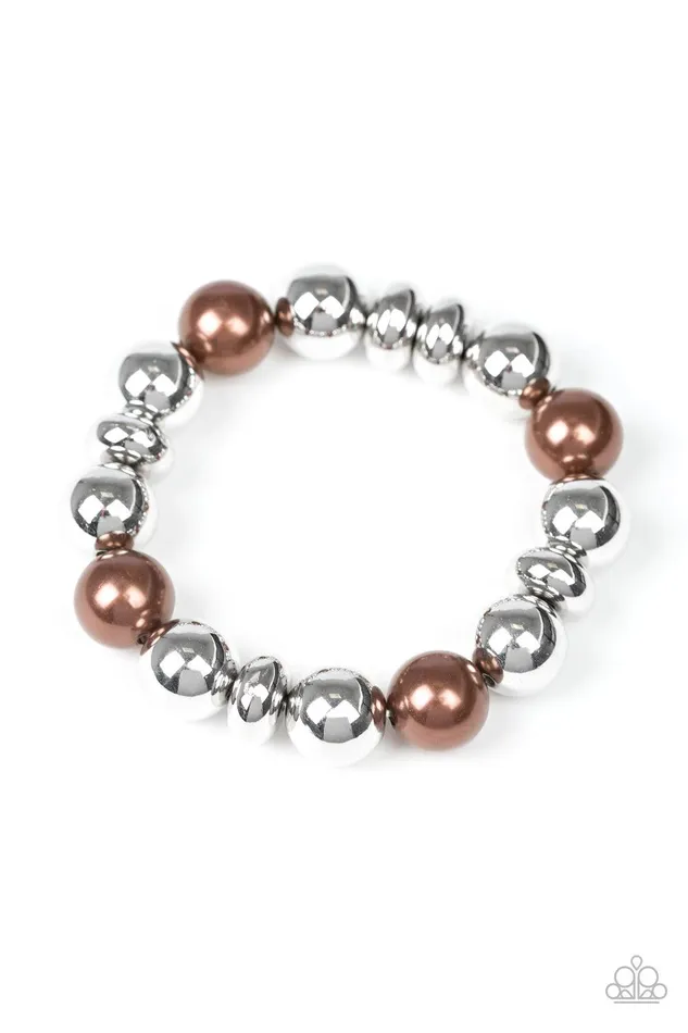Paparazzi Accessories Upper Manhattan Brown Bracelet Jewelry by Bretta Bracelets