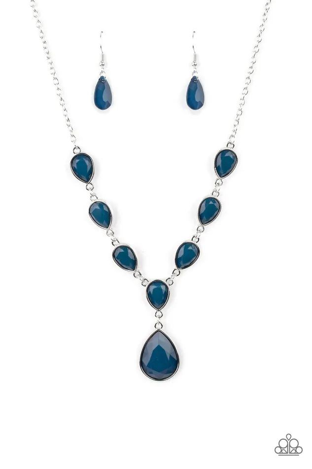 Party Paradise Blue Necklace Jewelry by Bretta Paparazzi Accessories Necklaces