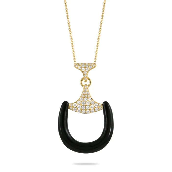 PreStyled Sets Doves Doron Paloma Doves Doron Paloma Diamond Gold Onyx Horsebit Pendant PreStyled Sets Doves Doron Paloma Doves Doron Paloma Diamond Gold Onyx Horsebit Pendant