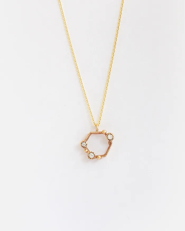 PreStyled Sets Hiroyo Melee 59 Hexagon Yellow Gold Pendant