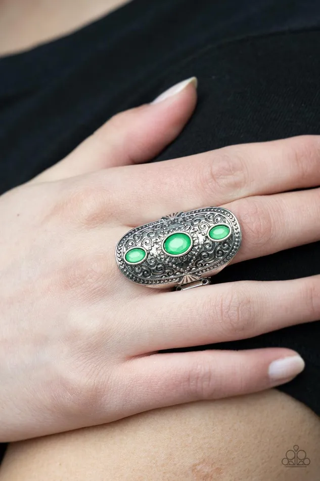 Promenade Paradise Green Ring Jewelry by Bretta Paparazzi Accessories Rings