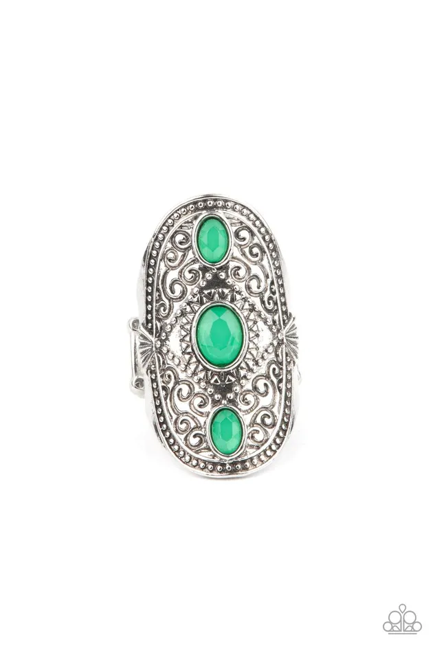Promenade Paradise Green Ring Jewelry by Bretta Paparazzi Accessories Rings