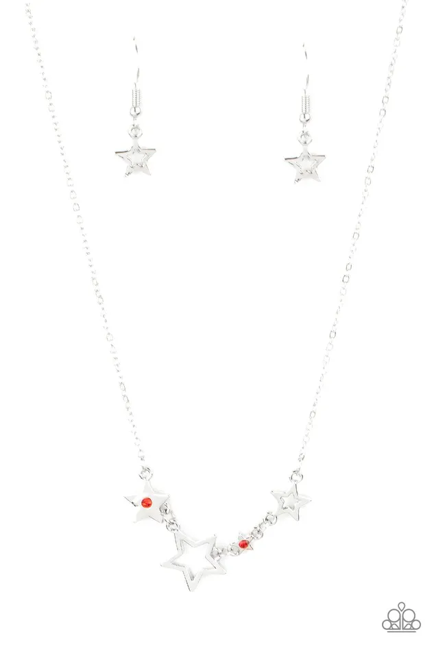 Proudly Patriotic Red Necklace Jewelry by Bretta Paparazzi Accessories Necklaces