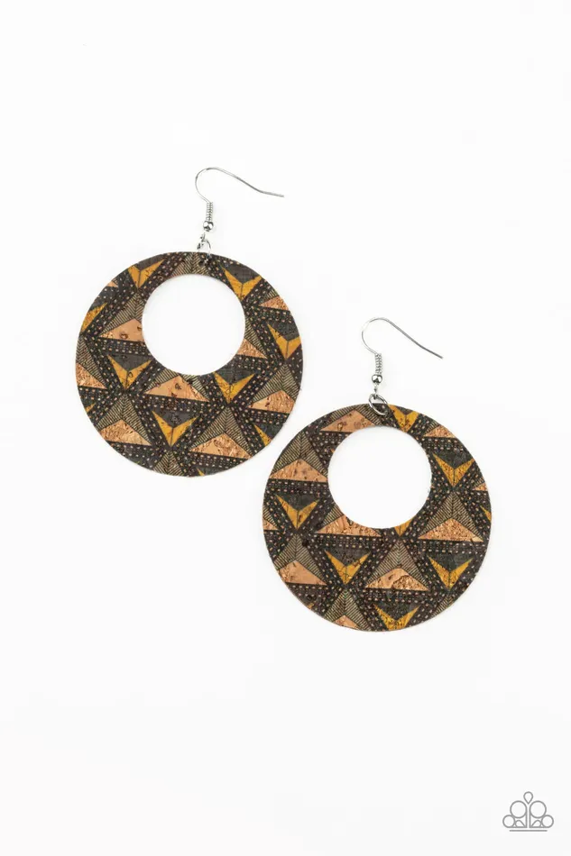 Put A Cork In It Multi Earrings Jewelry by Bretta Paparazzi Accessories Earrings