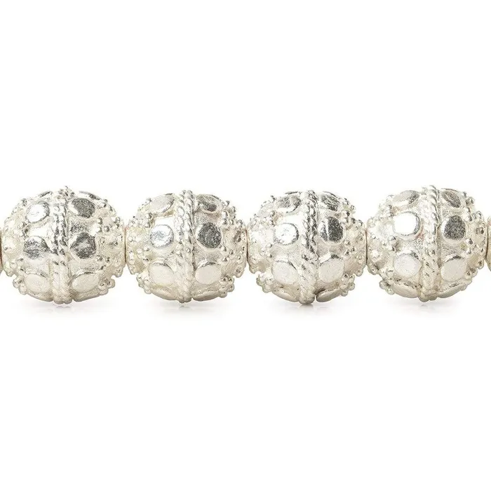 Rings 11x10mm Sterling Silver Plated Copper Bead Roval with Round Dots 8 inch 19 pcs Beadsofcambaycom Rings 11x10mm Sterling Silver Plated Copper Bead Roval with Round Dots 8 inch 19 pcs Beadsofcambaycom
