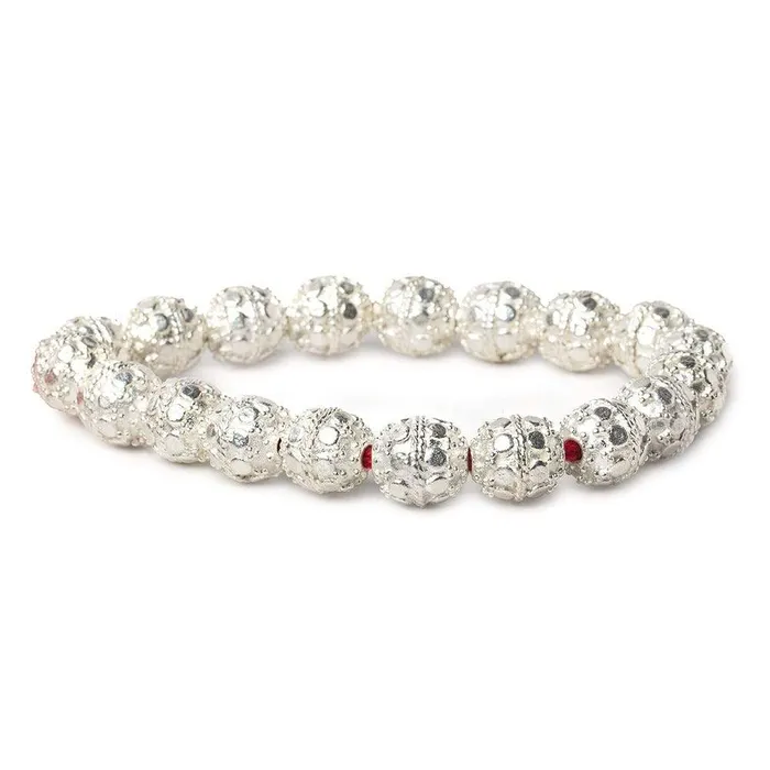 Rings 11x10mm Sterling Silver Plated Copper Bead Roval with Round Dots 8 inch 19 pcs Beadsofcambaycom Rings 11x10mm Sterling Silver Plated Copper Bead Roval with Round Dots 8 inch 19 pcs Beadsofcambaycom