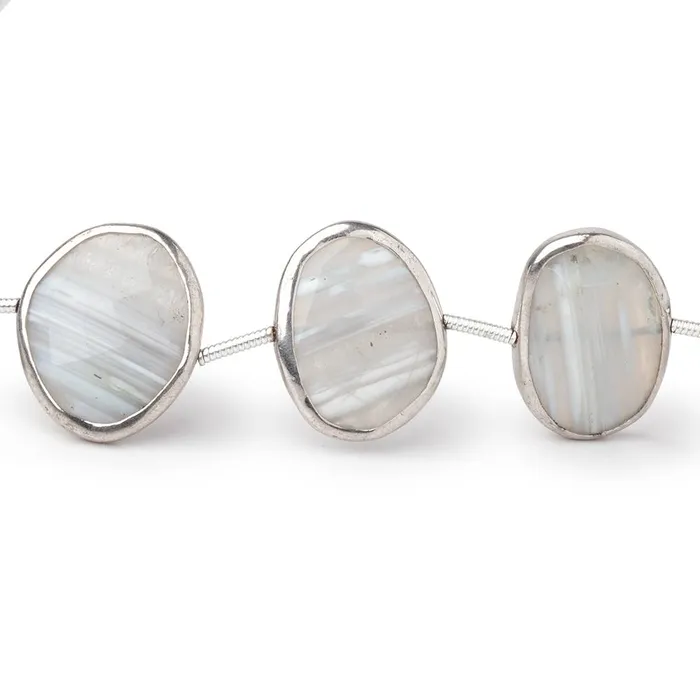 Rings Beadsofcambaycom 1617mm Sterling Silver Bezel Banded Agate Faceted Nuggets 7 inch 10 Beads Rings Beadsofcambaycom 1617mm Sterling Silver Bezel Banded Agate Faceted Nuggets 7 inch 10 Beads