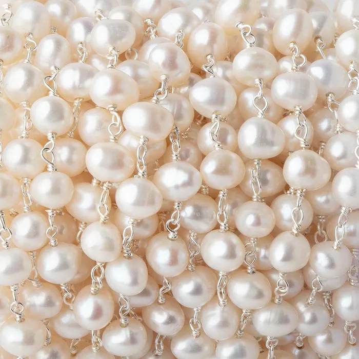Rings Beadsofcambaycom 65x5mm Off White Side Drilled Oval Pearl 925 Silver Chain by the foot 29 beads Rings Beadsofcambaycom 65x5mm Off White Side Drilled Oval Pearl 925 Silver Chain by the foot 29 beads