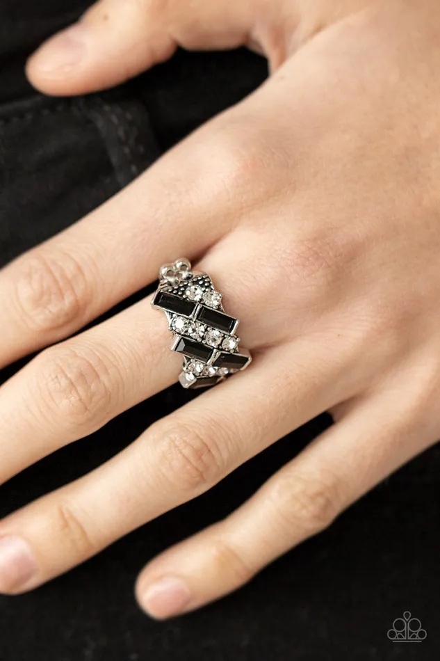 Rings Noble Novelty Black Ring Jewelry by Bretta Paparazzi Accessories