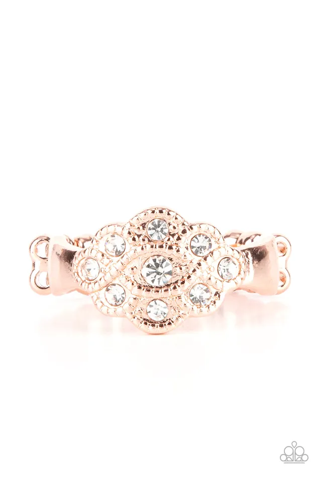 Rings Paparazzi Accessories Floral FrouFrou Copper Ring Jewelry by Bretta