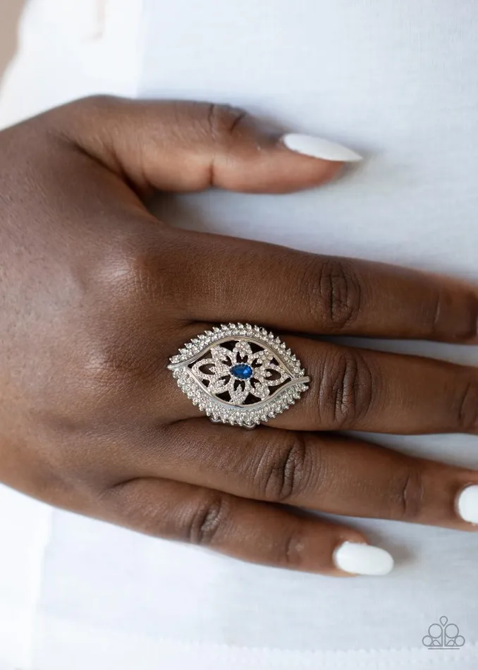 Rings Paparazzi Accessories Glammed Up Gardens Blue Ring Jewelry by Bretta