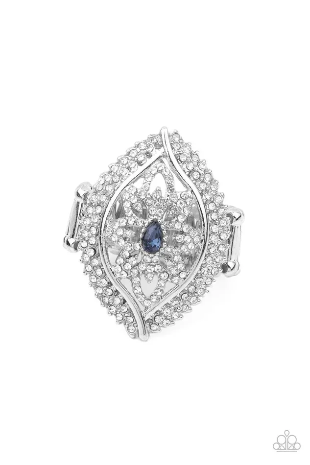 Rings Paparazzi Accessories Glammed Up Gardens Blue Ring Jewelry by Bretta