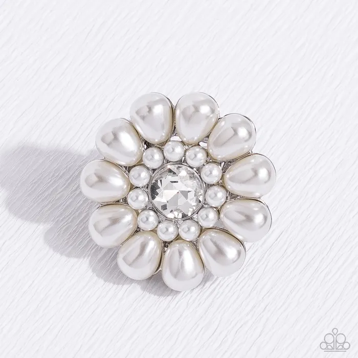 Rings Paparazzi Accessories PEARL Talk White Ring Jewelry by Bretta