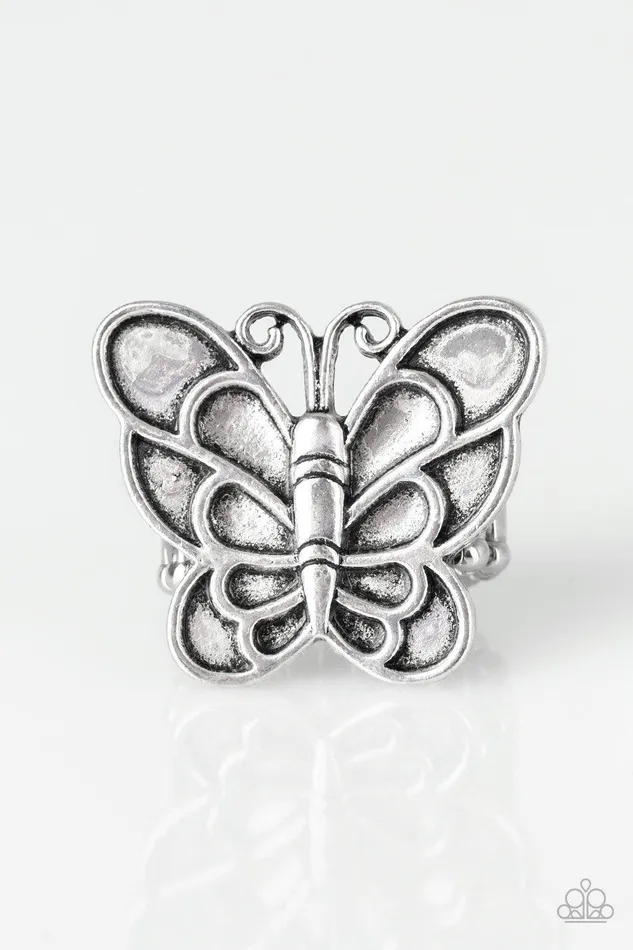 Rings Paparazzi Accessories Sky High Butterfly Silver Ring Jewelry By Bretta