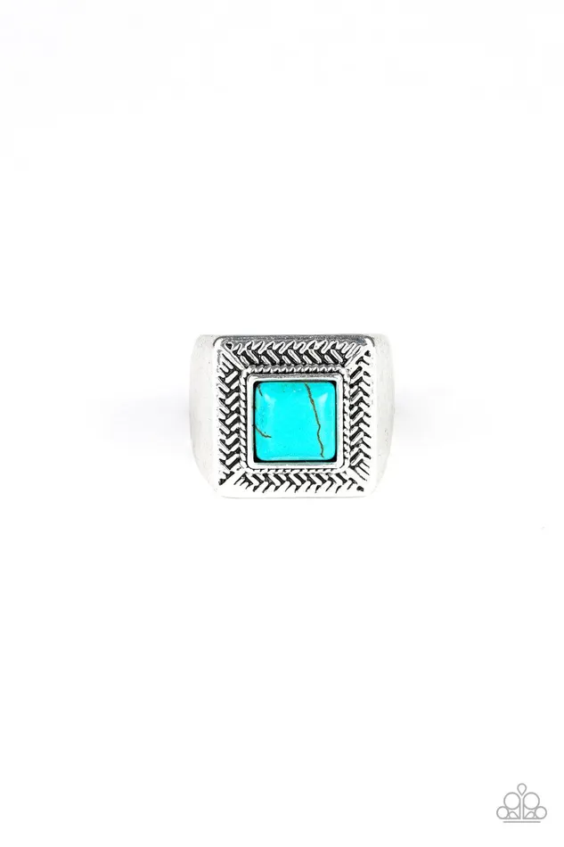 Rings Paparazzi Accessories The Wrangler Blue Ring Jewelry by Bretta