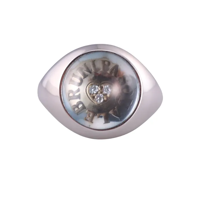 Rings Pasquale Bruni Pasquale Bruni 18k Gold Diamond Blue Topaz Ring