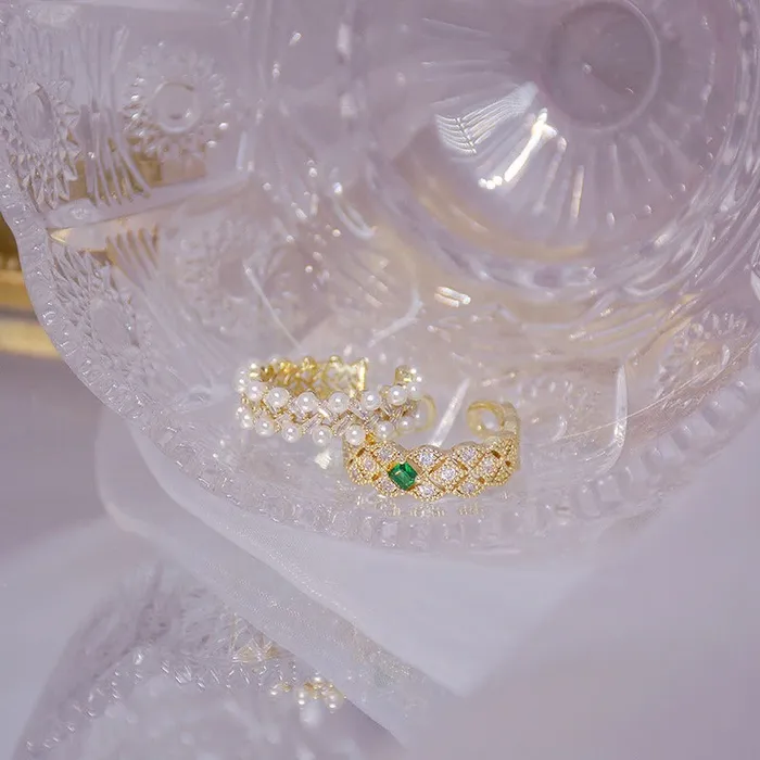 Rings UrbanVinta Emerald Fantasy Ring Set