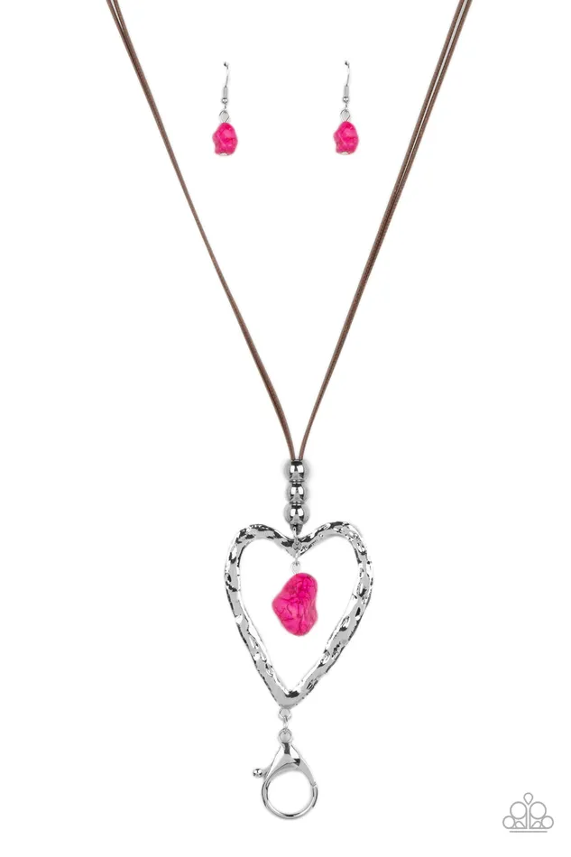 Santa Fe Sweetheart Pink Necklace Jewelry by Bretta Paparazzi Accessories Necklaces