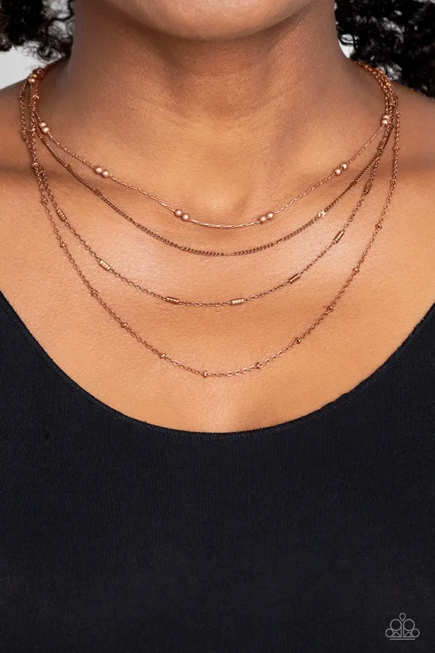 Studded Shimmer Copper Necklace Jewelry by Bretta Paparazzi Accessories Necklaces Studded Shimmer Copper Necklace Jewelry by Bretta Paparazzi Accessories Necklaces