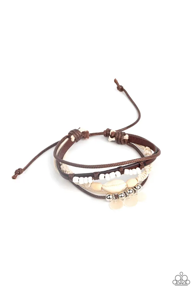 Tidal Dream White Urban Bracelet Jewelry by Bretta Paparazzi Accessories Bracelets