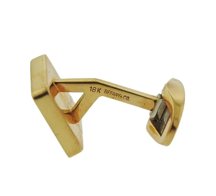 Tiffany Co Necklaces Tiffany Co MotherofPearl Onyx Inlay Gold Cufflinks