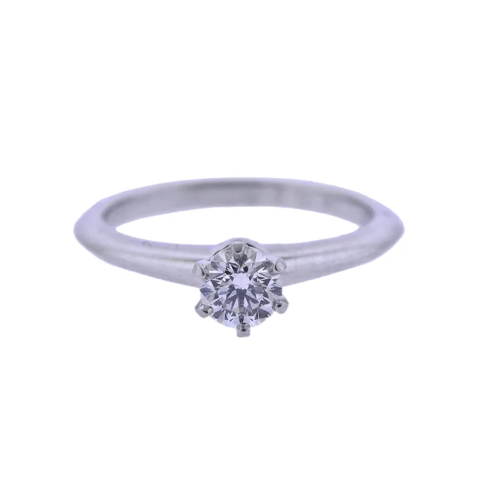 Tiffany Co Rings Tiffany Co 042ct F SI1 Diamond Platinum Engagement Ring