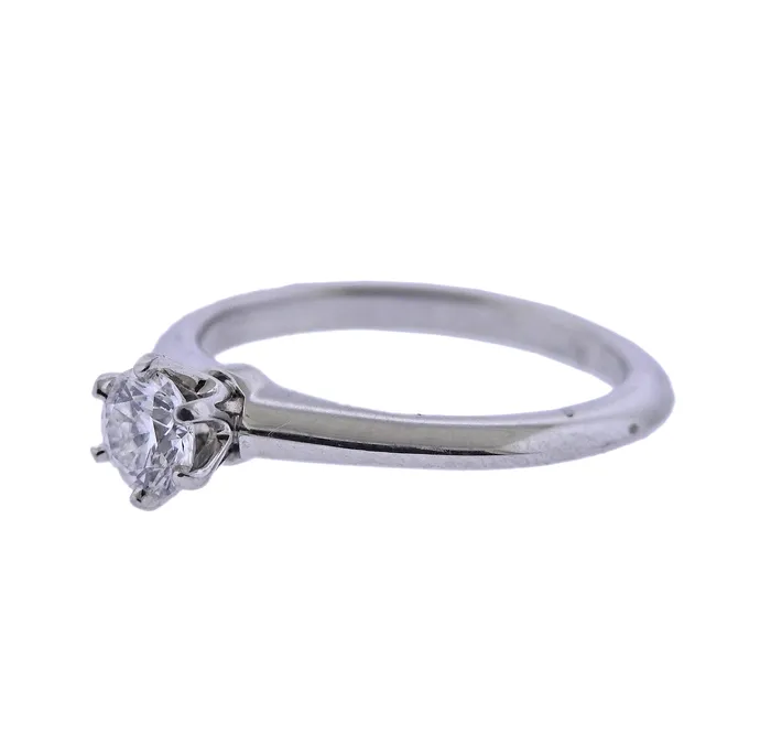 Tiffany Co Rings Tiffany Co 042ct F SI1 Diamond Platinum Engagement Ring