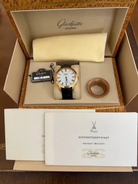 Watches Glashutte Glashtte Original Senator Meissen Rose Gold Watch 10010010104