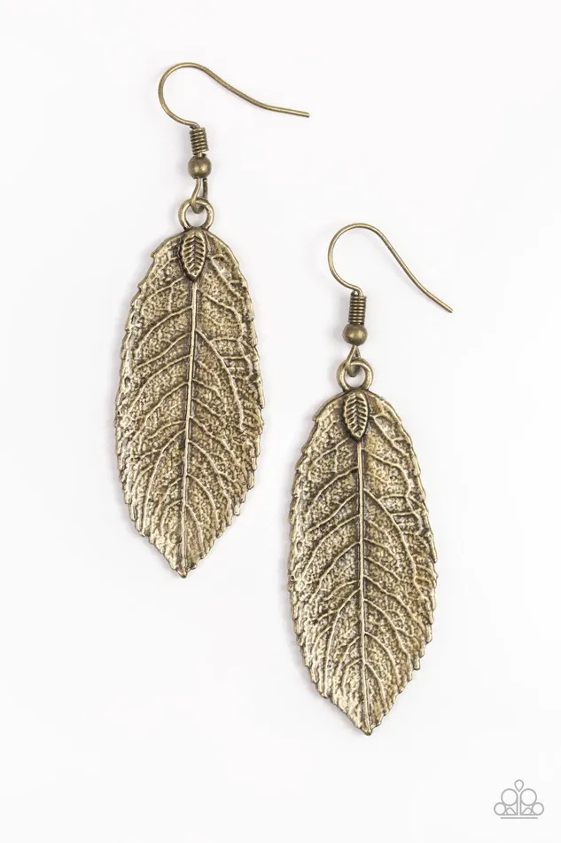 We GATHERER Together Brass Earrings Jewelry by Bretta Paparazzi Accessories Earrings