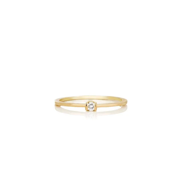 Womens solid gold ring DIAMOND AURUM by Gubjrg Rings