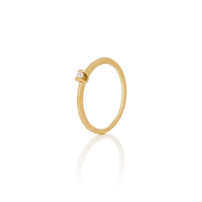 Womens solid gold ring DIAMOND AURUM by Gubjrg Rings